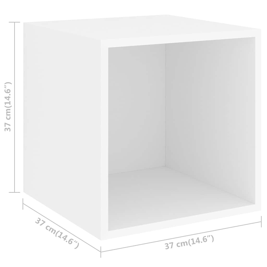 805445 vidaXL Wall Cabinets 2 pcs White 37x37x37 cm Engineered Wood