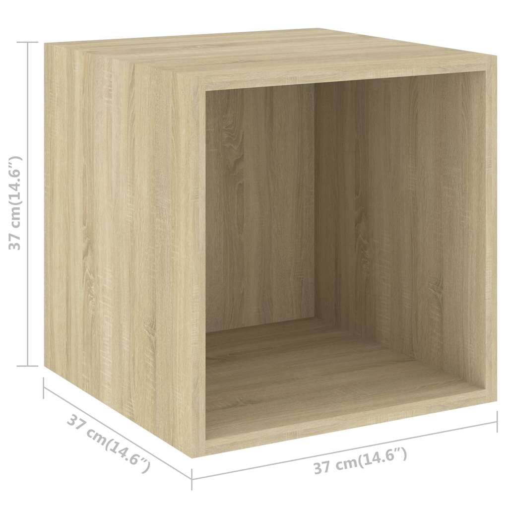 805454 vidaXL Wall Cabinets 2 pcs Sonoma Oak 37x37x37 cm Engineered Wood