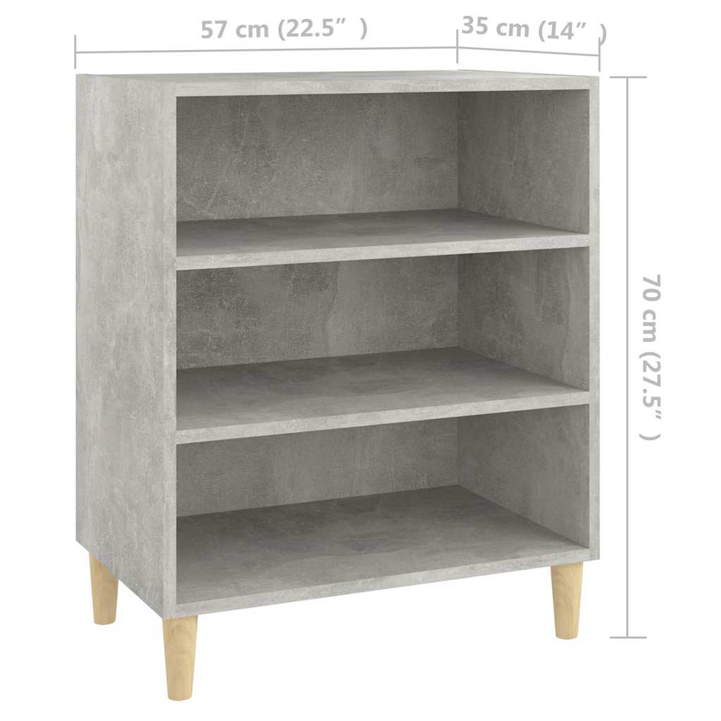 806053 vidaXL Sideboard Concrete Grey 57x35x70 cm Engineered Wood