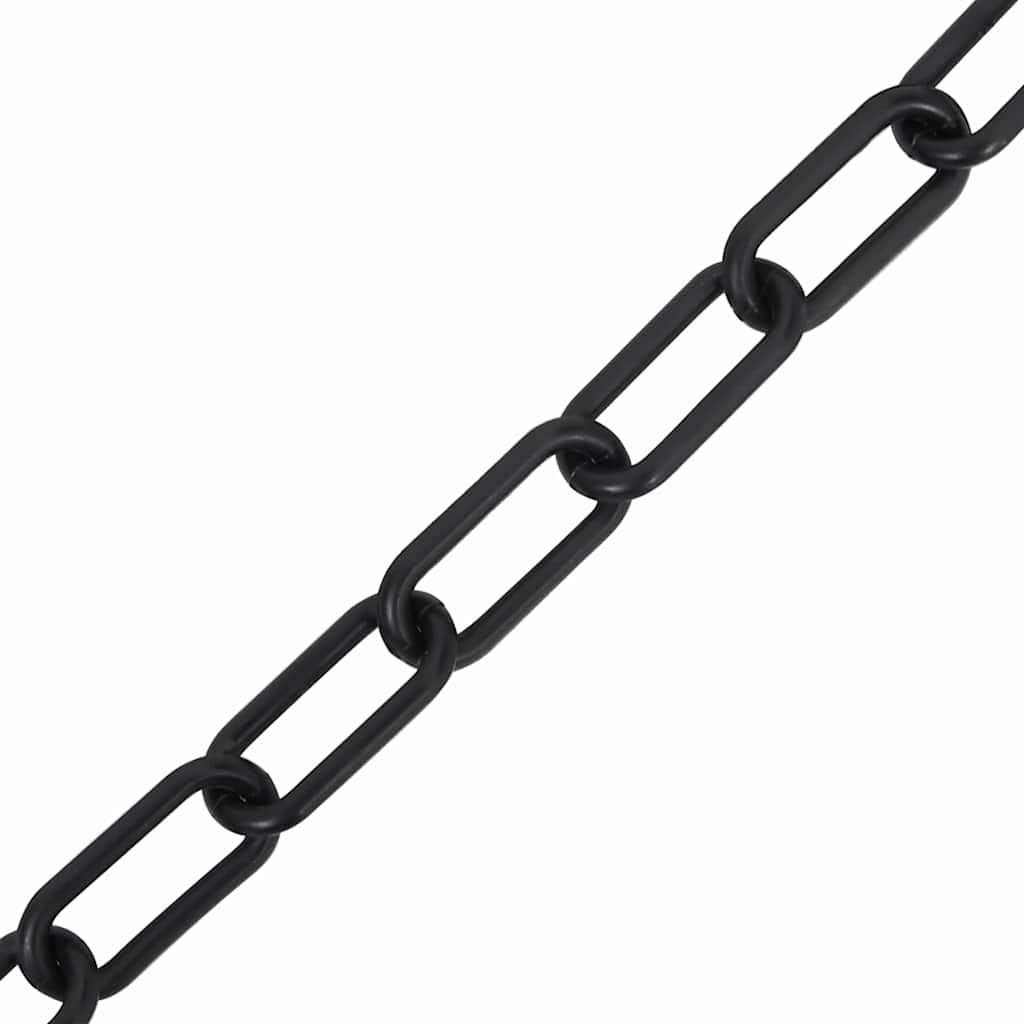 150930 vidaXL Warning Chain Black 100 m Ø4 mm Plastic