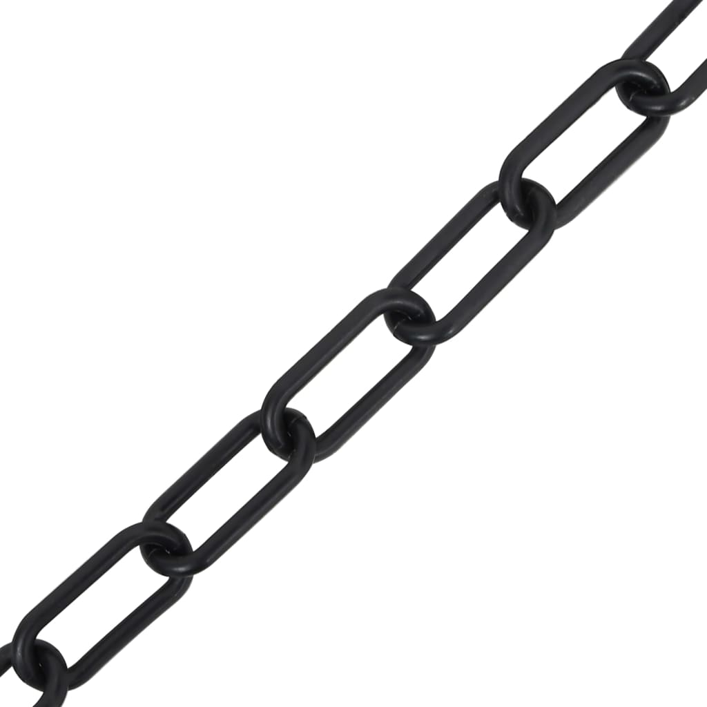 150934 vidaXL Warning Chain Black 100 m Ø8 mm Plastic