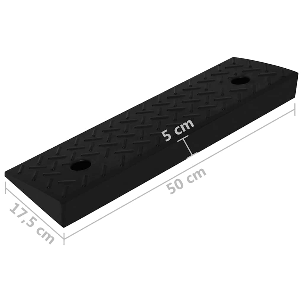 150980 vidaXL Kerb Ramps 2 pcs 50x17,5x5 cm Rubber