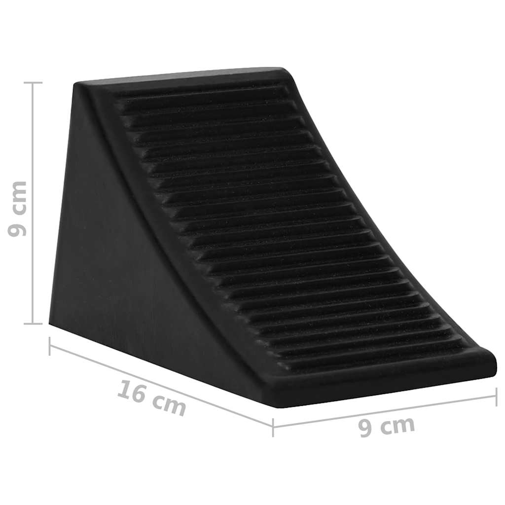 150990 vidaXL Wheel Chocks 4 pcs 16x9x9 cm Rubber