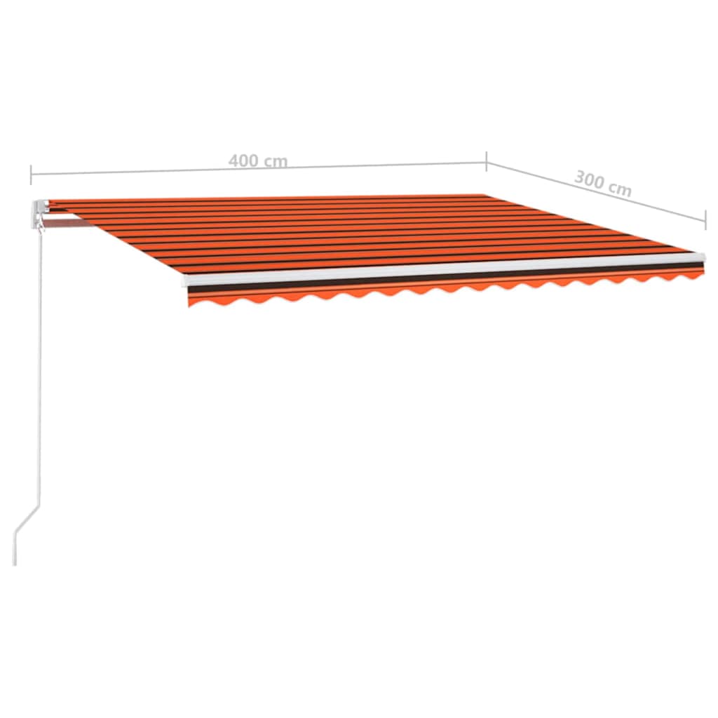 Manual Awning with Solar LED 4 x 3 m
