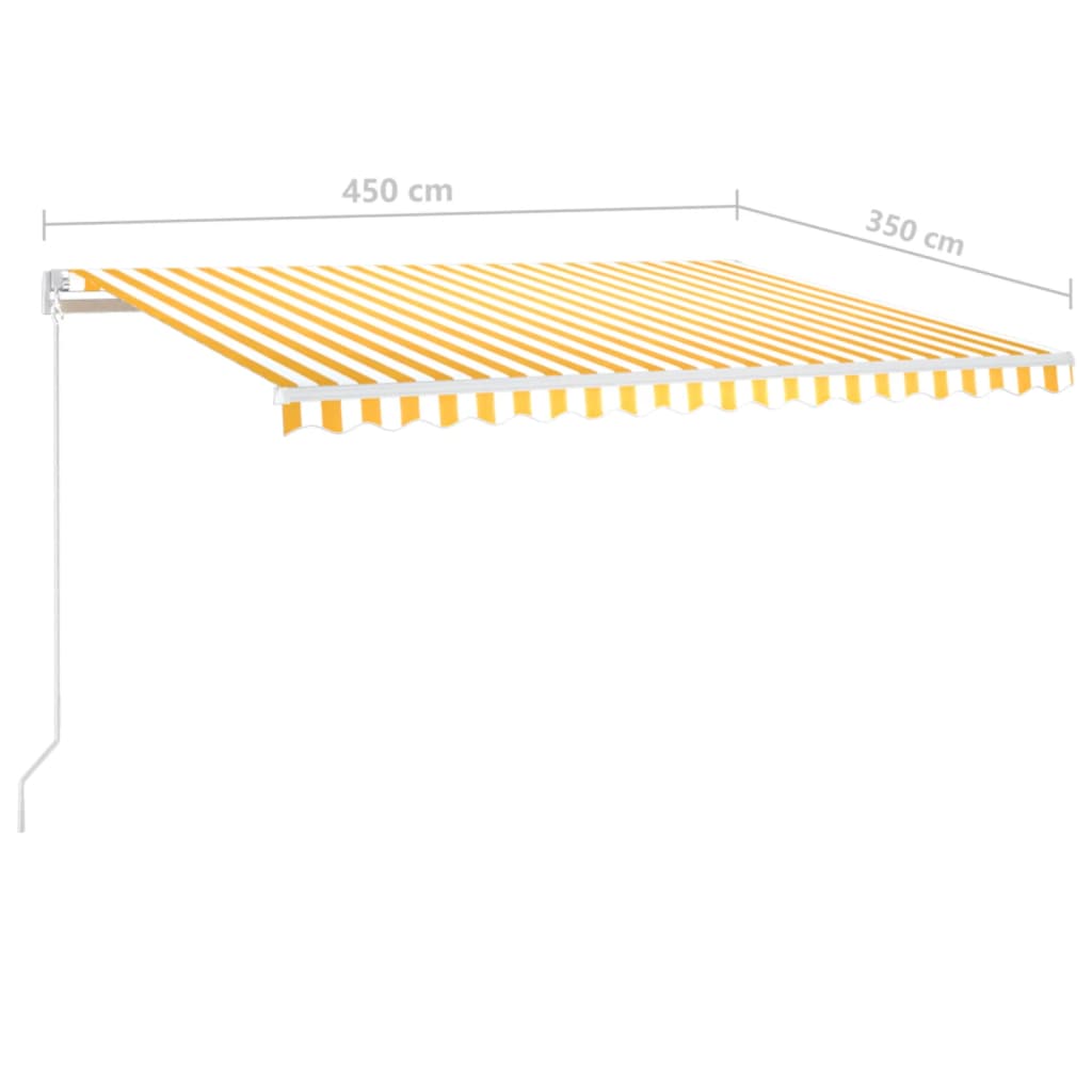 Retractable Awning | Yellow and White