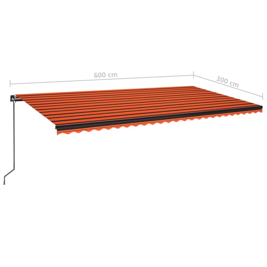Retractable Awning | Orange and Brown
