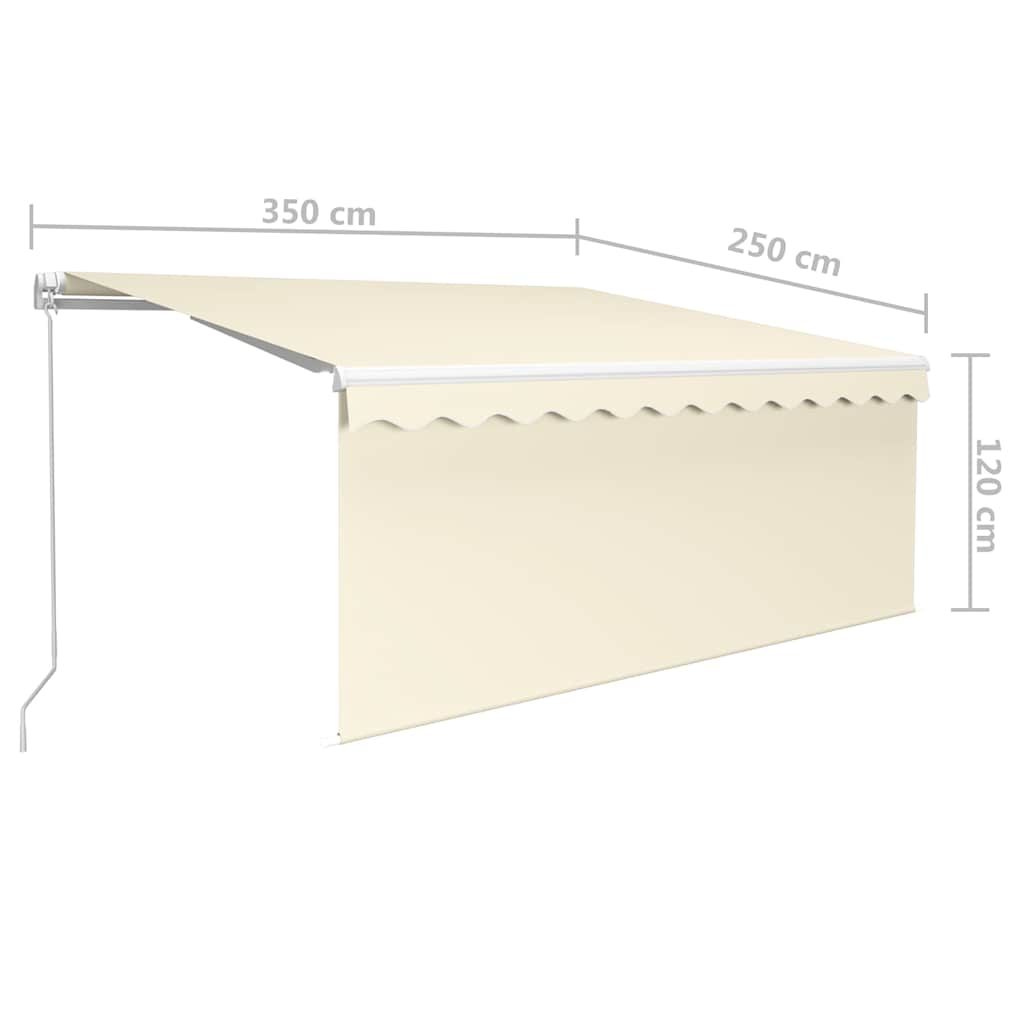 Manual Awning 3.5 x 2.5 m Cream 100% Polyester