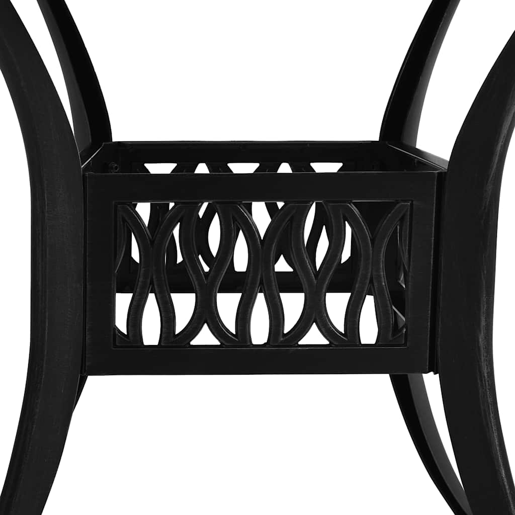 5 Piece Bistro Set Cast Aluminium Black