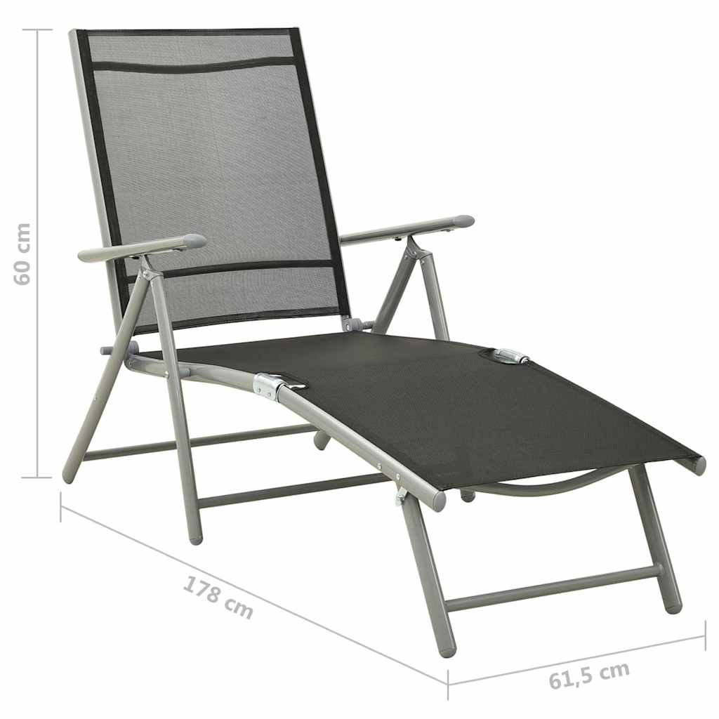 10 Piece Garden Dining Set Black and Silver