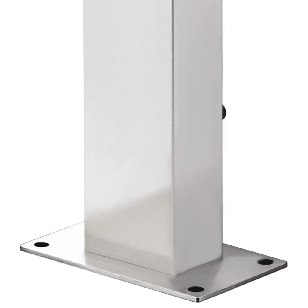Garden Shower with Grey Base 225 cm Stainless Steel