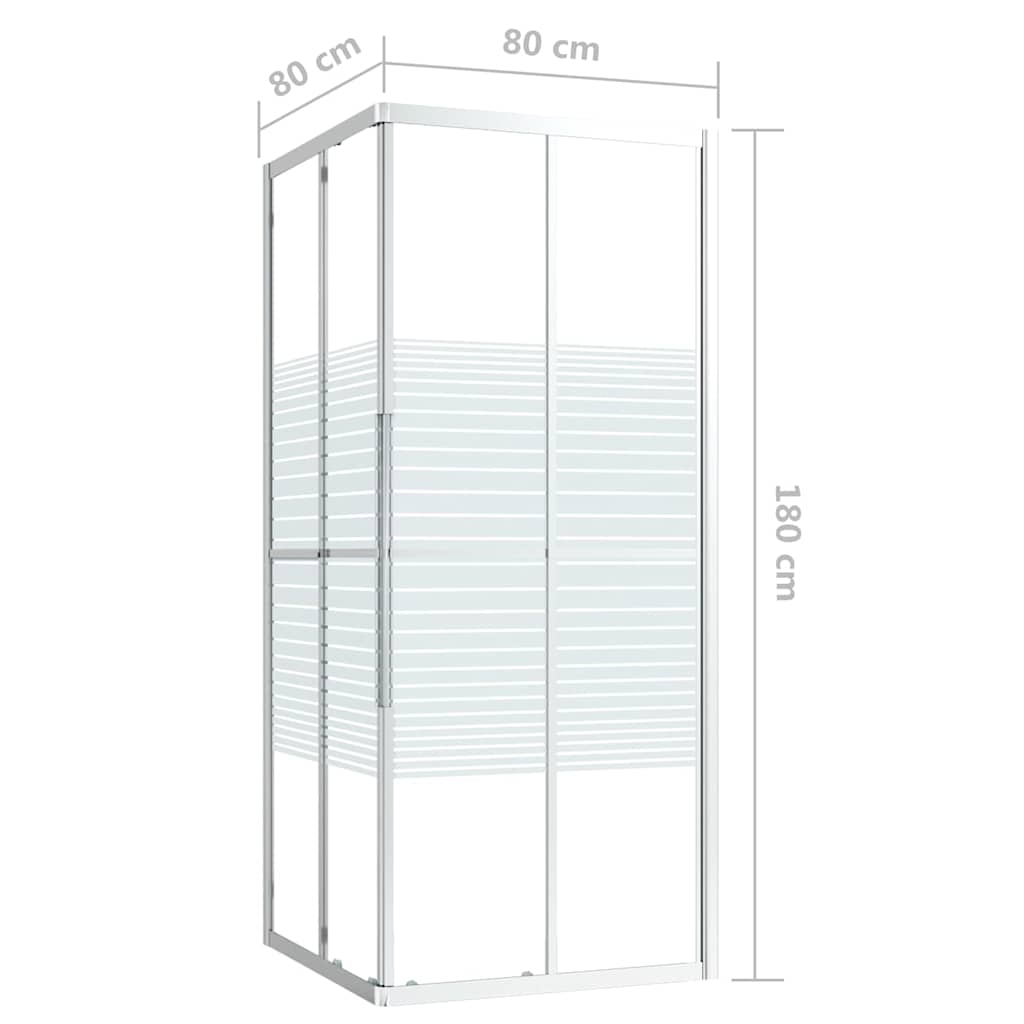 150762 vidaXL Shower Cabin ESG 80x80x180 cm