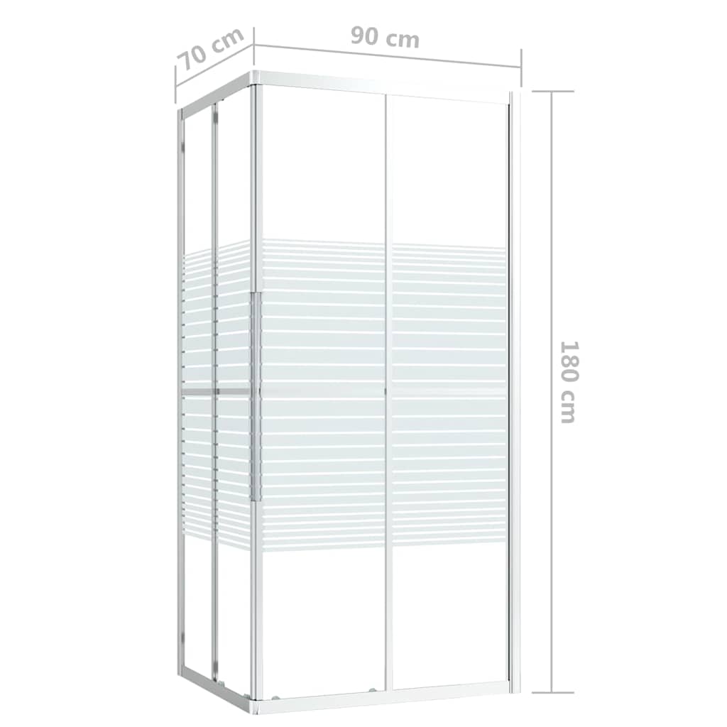 150763 vidaXL Shower Cabin ESG 90x70x180 cm