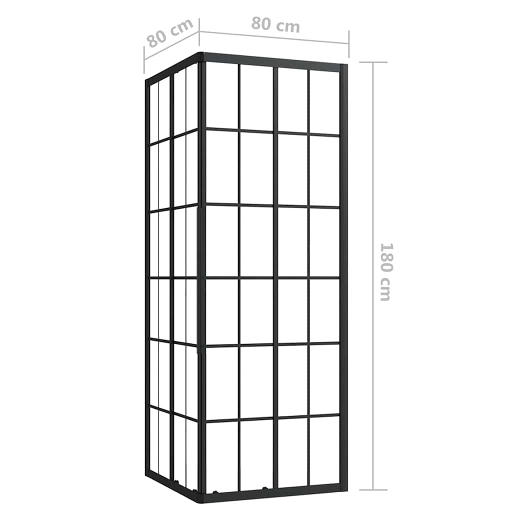 150770 vidaXL Shower Cabin ESG 80x80x180 cm