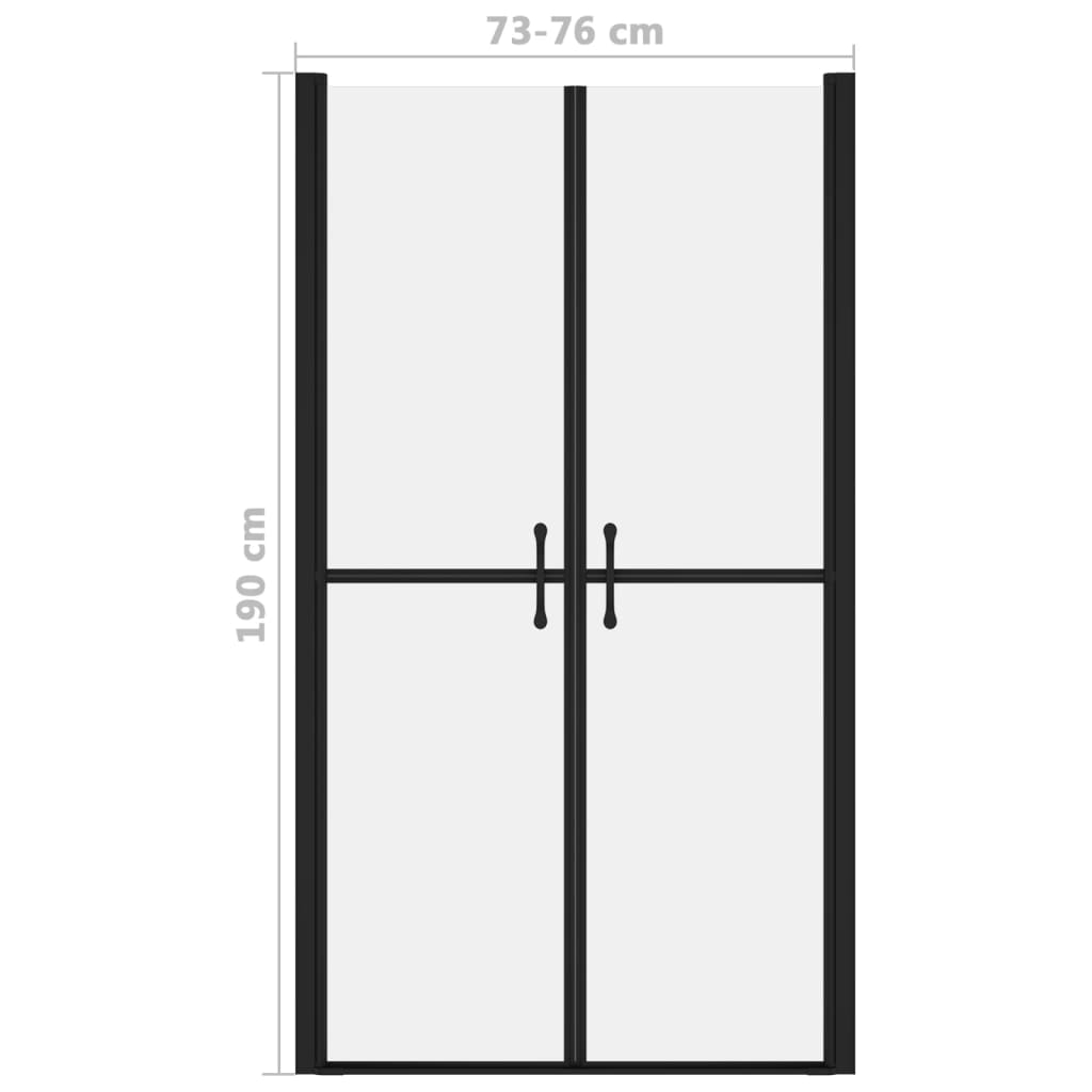 150839 vidaXL Shower Door Frosted ESG (73-76)x190 cm