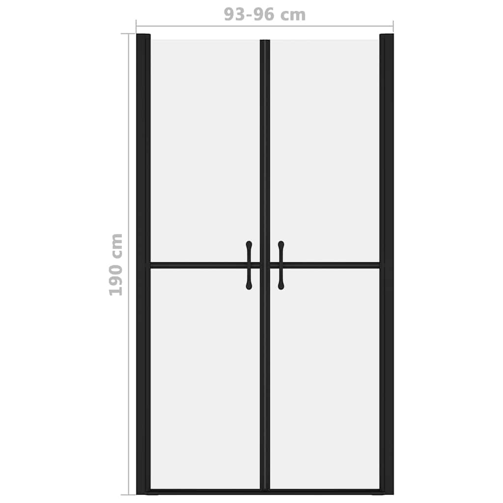 150843 vidaXL Shower Door Frosted ESG (93-96)x190 cm