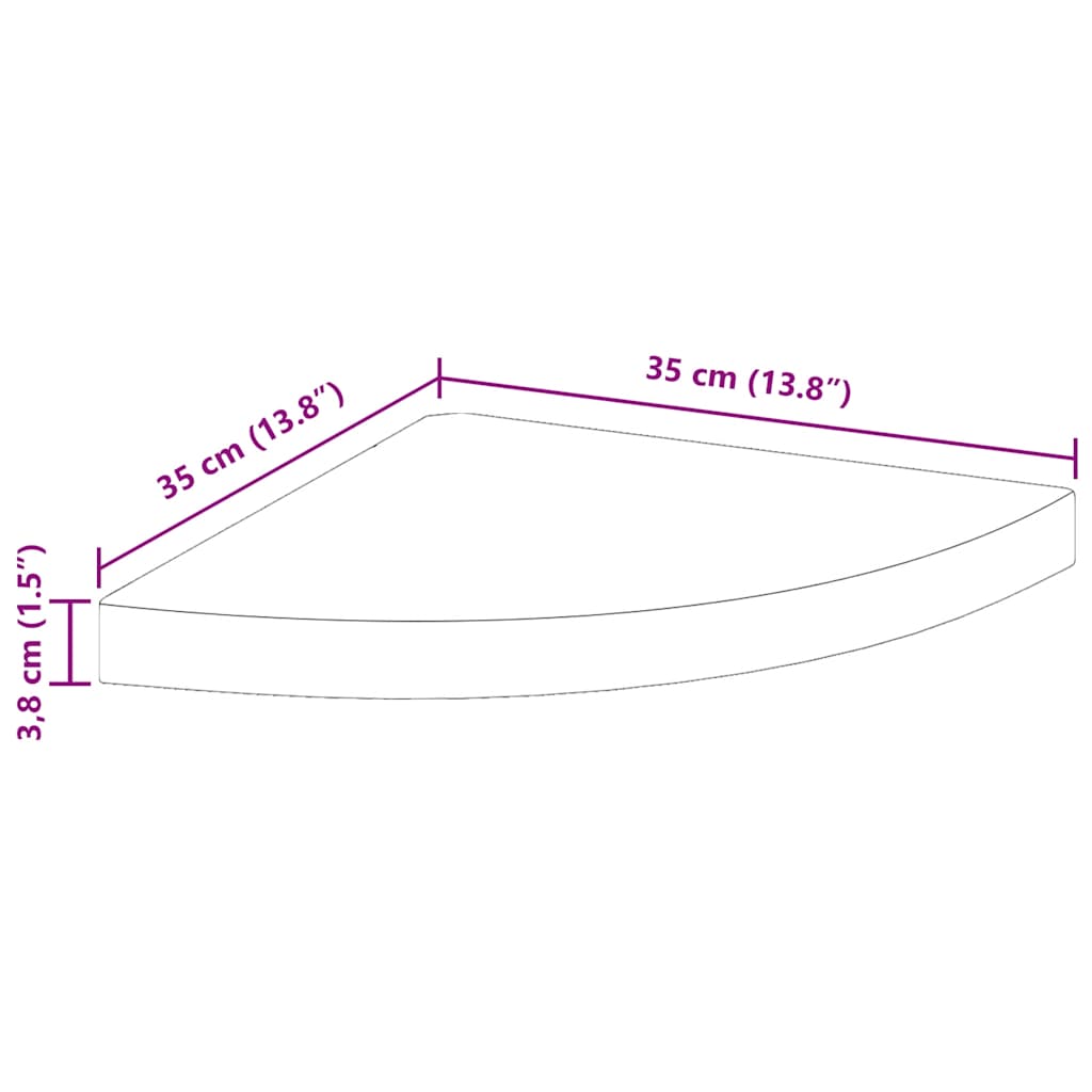 326641 vidaXL Wall Corner Shelves 4 pcs Oak and White 35x35x3,8 cm MDF