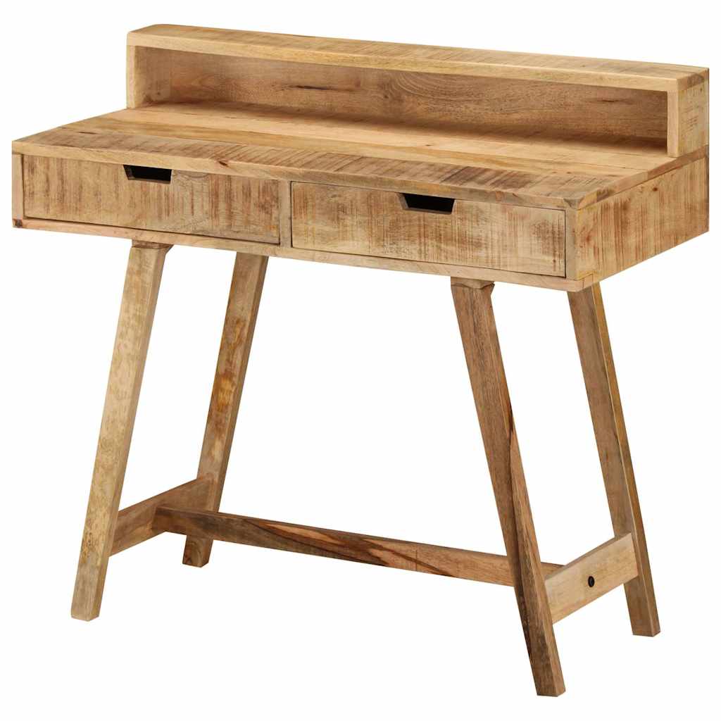 328269 vidaXL Desk 100x45x90 cm Solid Rough Mango Wood