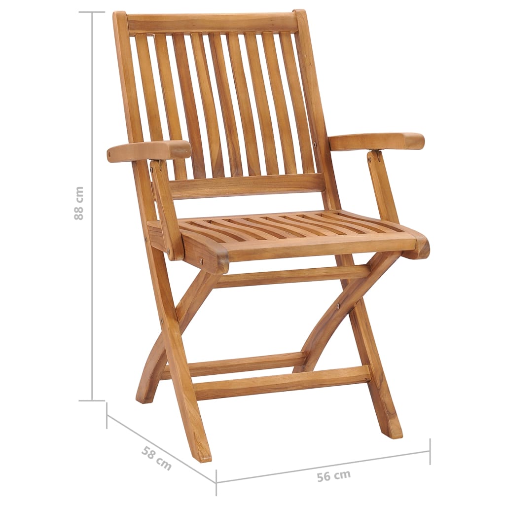 Garden Chair | Set of 4 | Teak | Solid Teak wood | Standard | Foldable