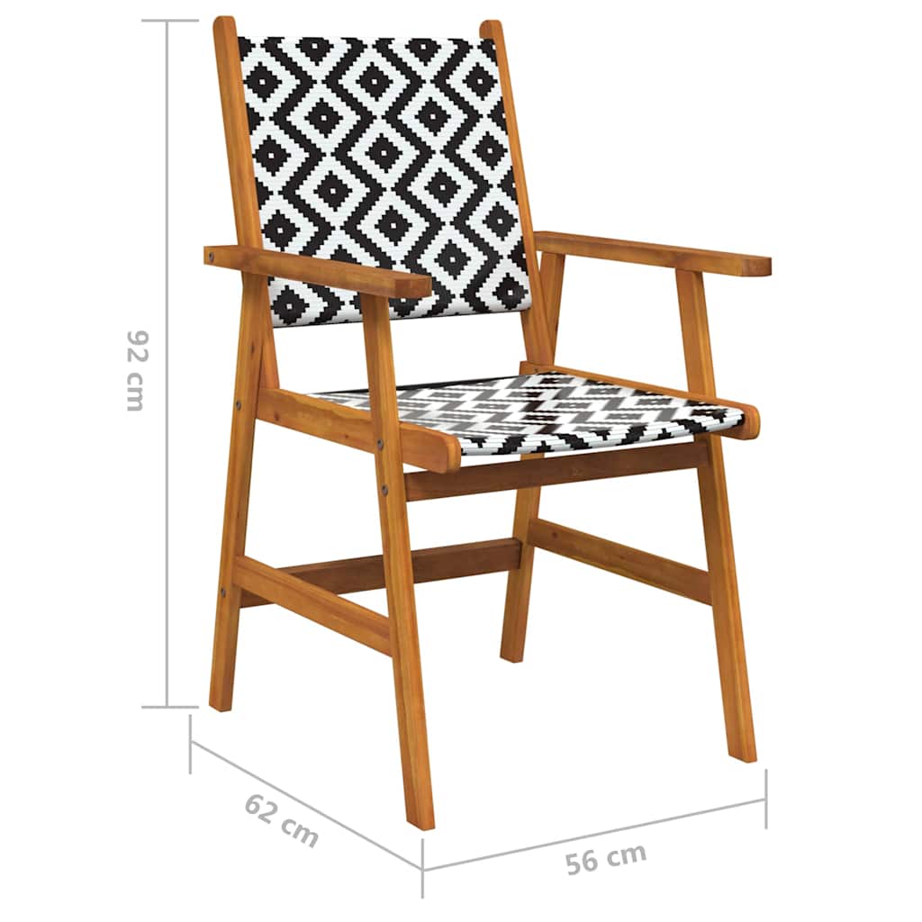 316249 vidaXL Garden Chairs 2 pcs Solid Acacia Wood