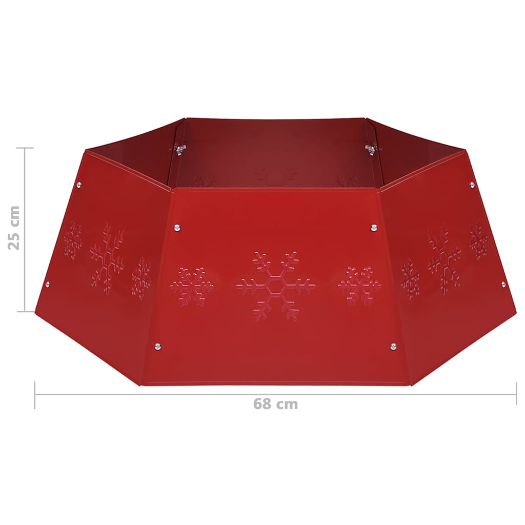 331304 vidaXL Christmas Tree Skirt Red Ø68x25 cm