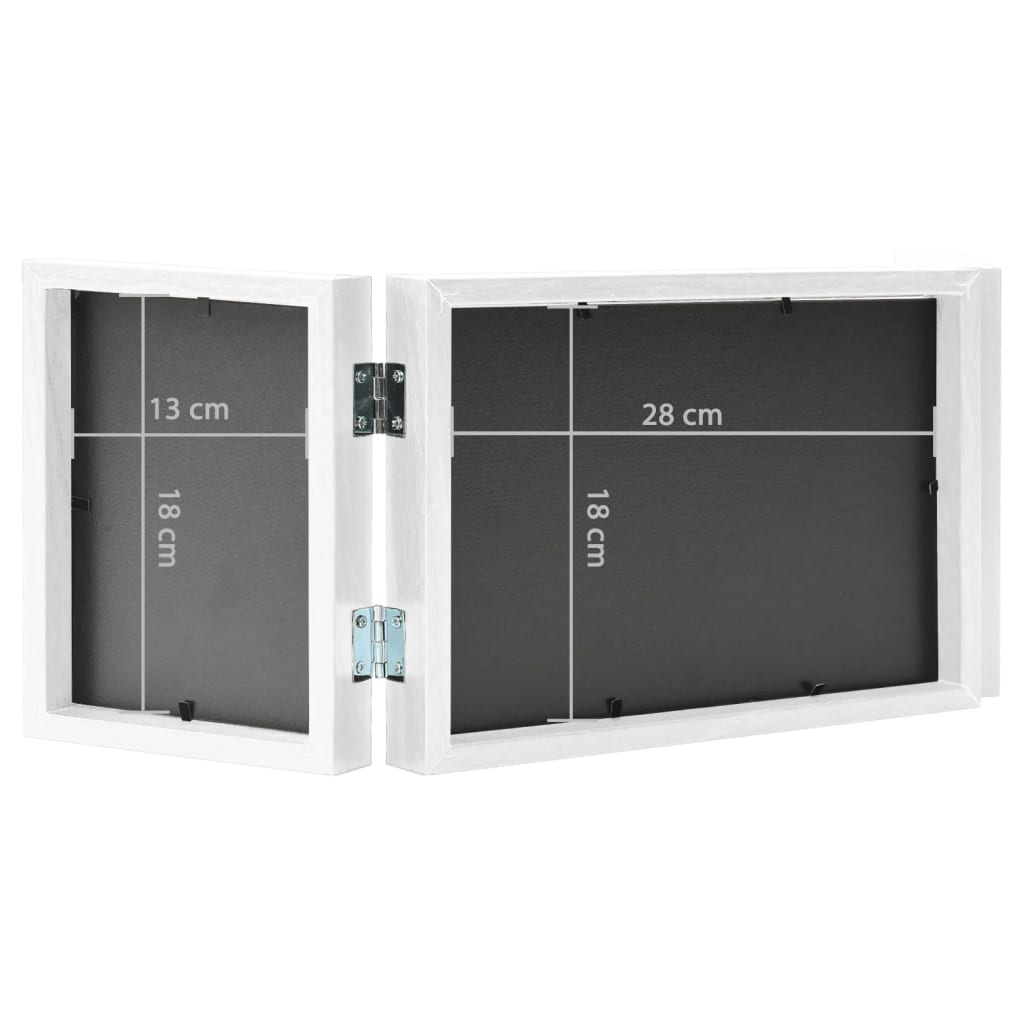 Trifold Photo Frame Collage White 28x18 cm+2x