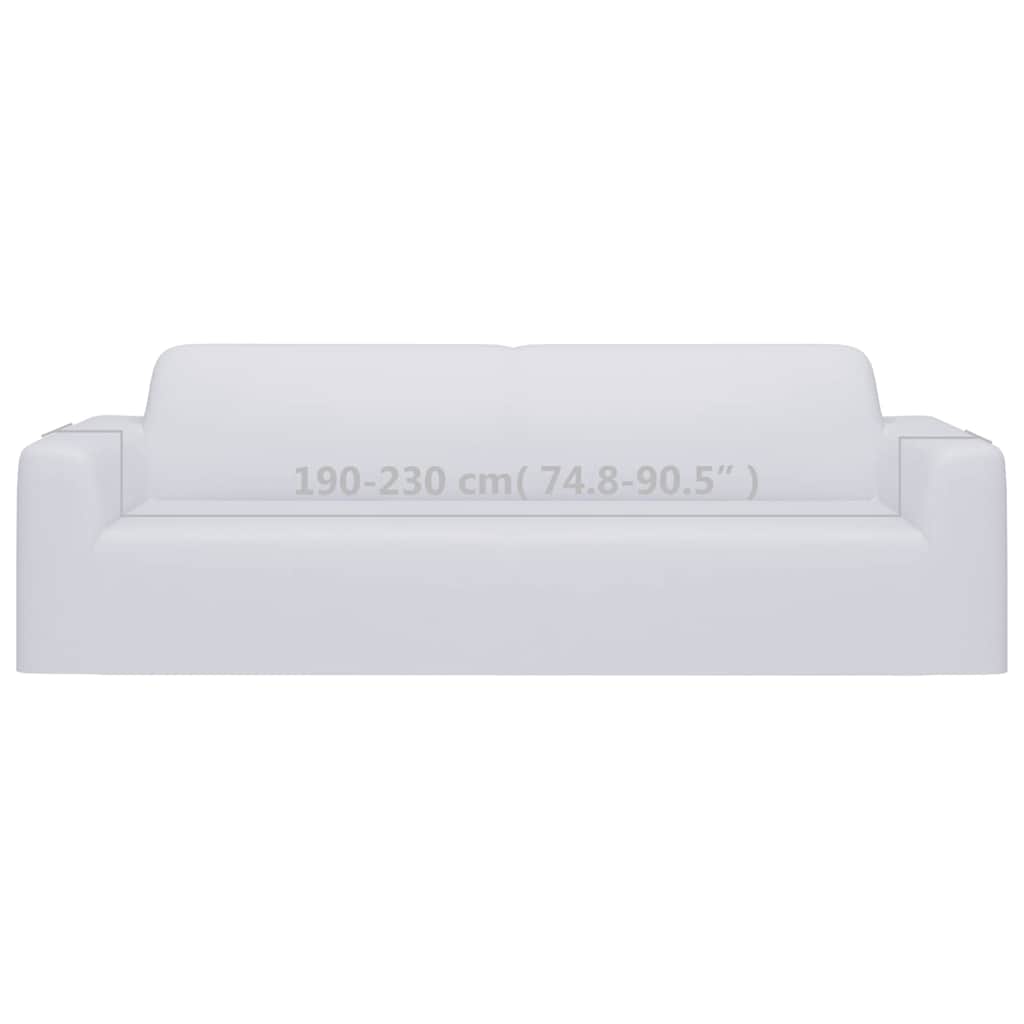 332950 vidaXL 3-Seater Stretch Couch Slipcover White Polyester Jersey