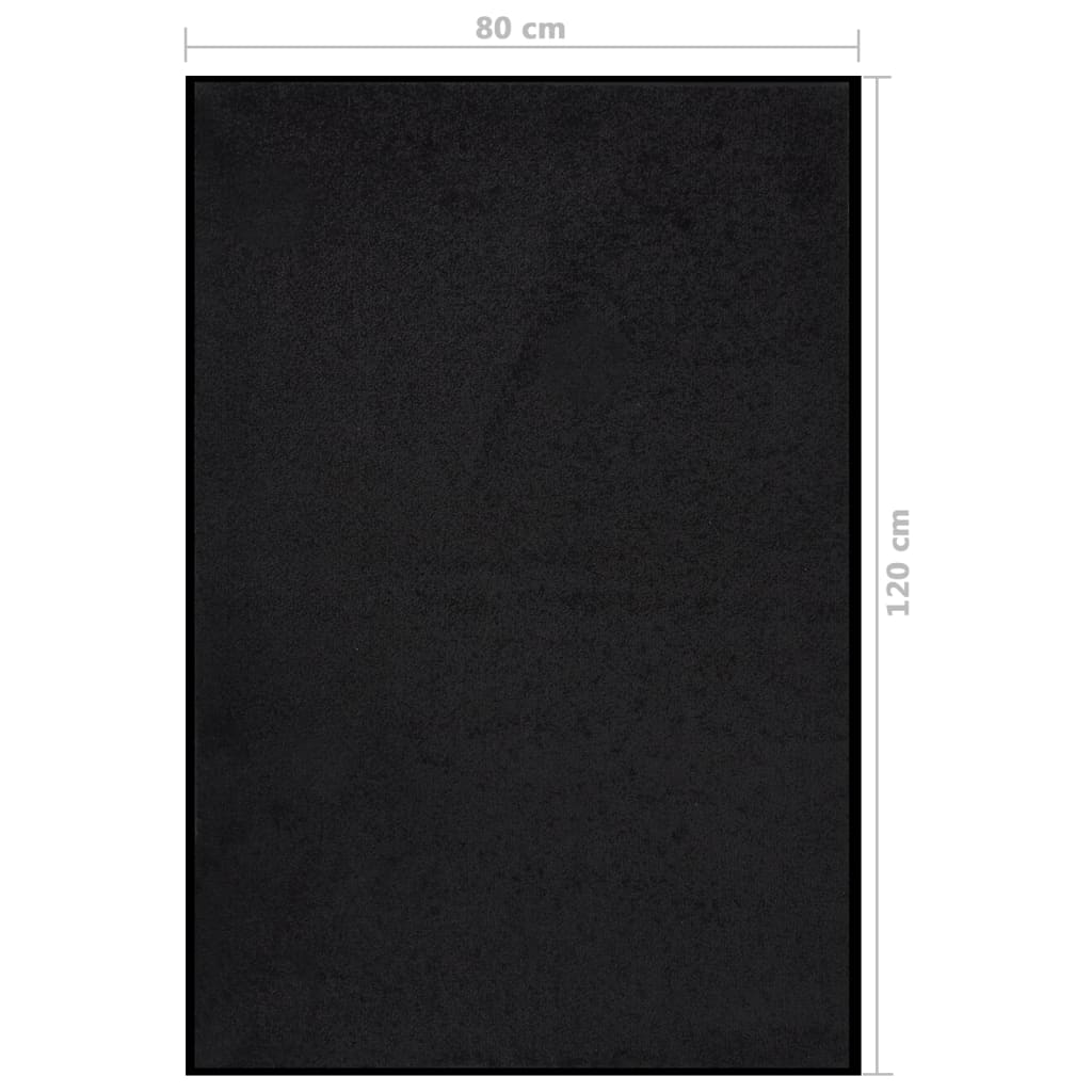 Doormat Black 80x120 cm