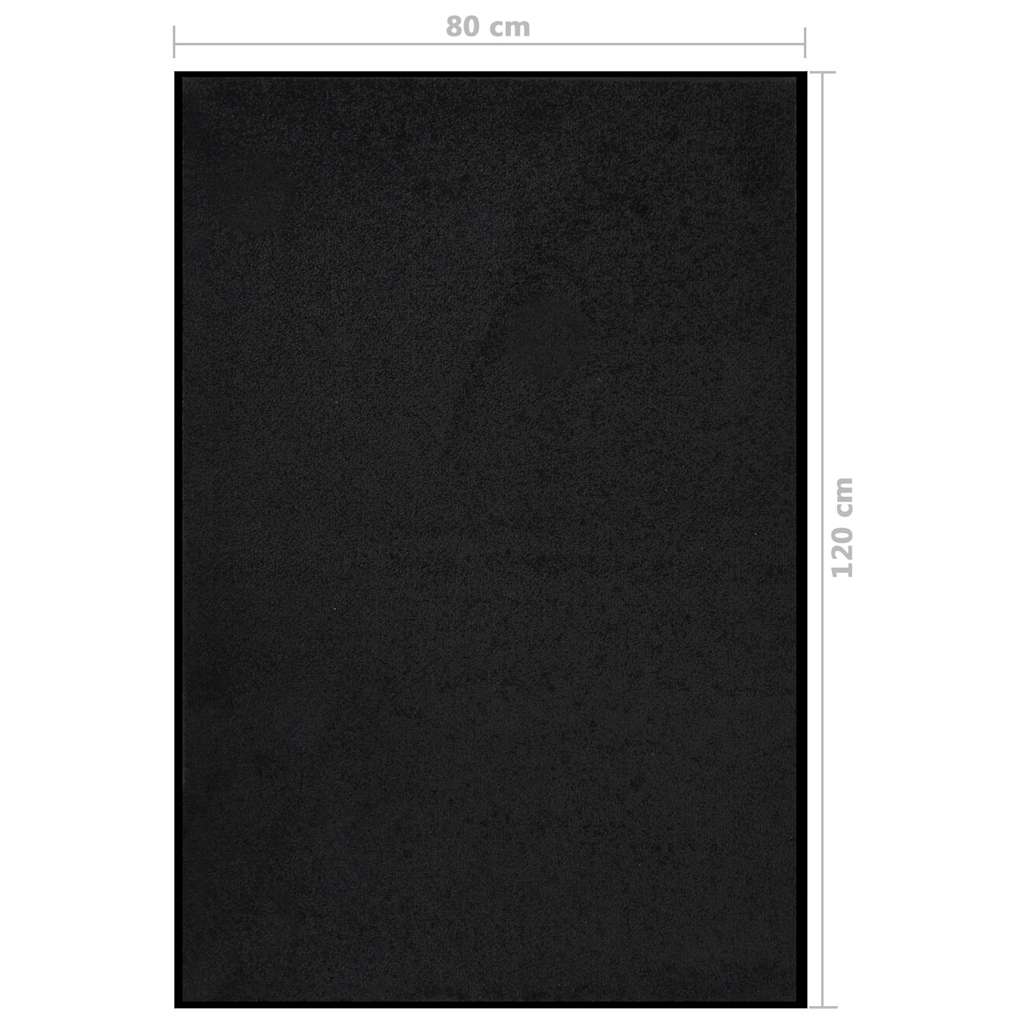 Doormat Black 80x120 cm