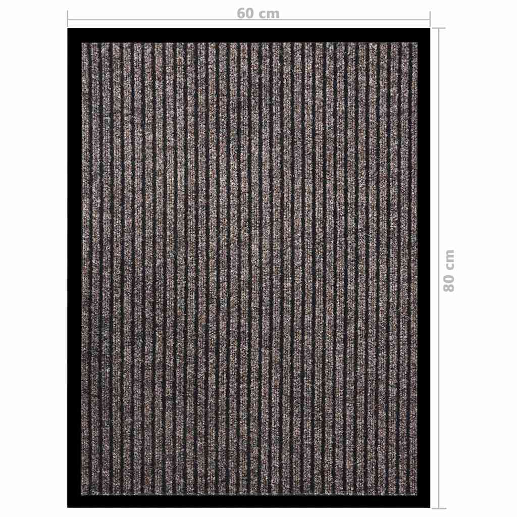 Doormat Striped Beige 60x80 cm