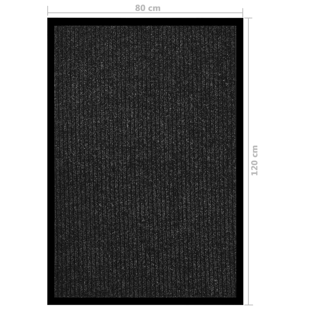 Doormat Striped Anthracite 80x120 cm