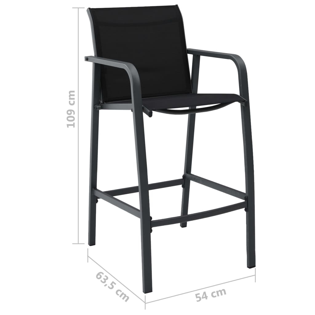 Garden Bar Set | Black | Steel | Medium | Durable | Garden Bar Set