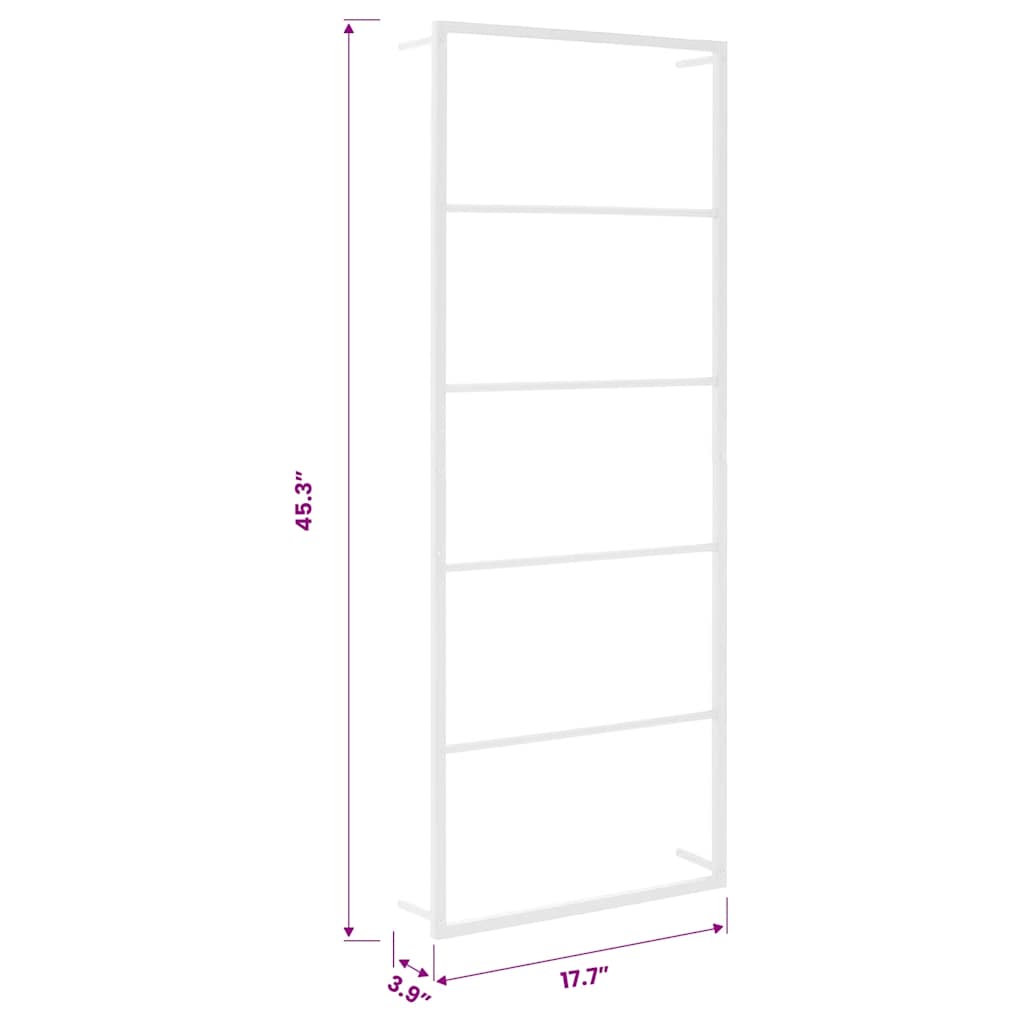 336119 vidaXL Towel Rack White 45x10x115 cm Steel