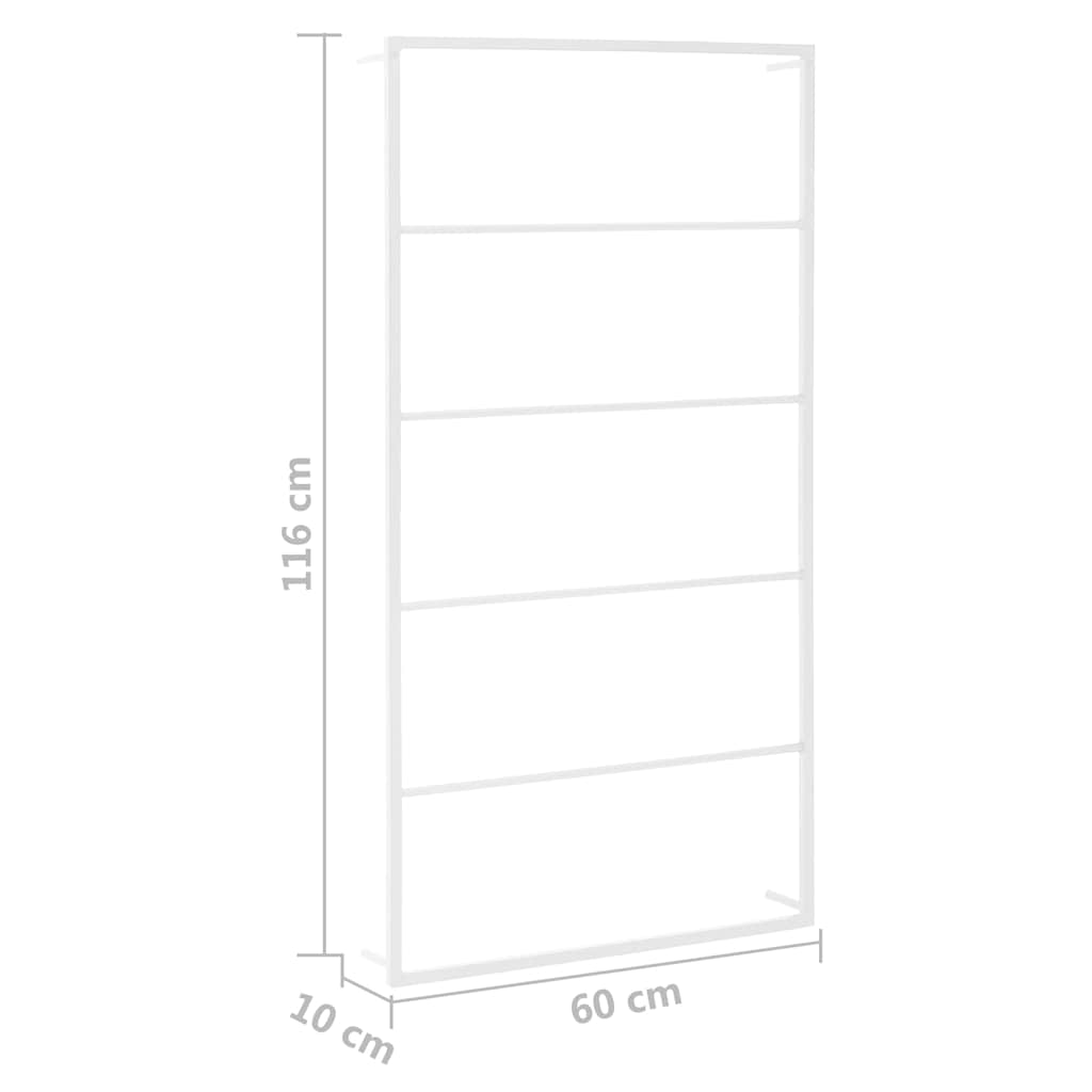 336121 vidaXL Towel Rack White 60x10x116 cm Steel