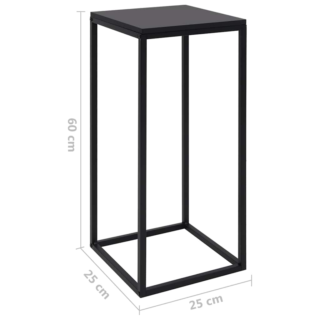 336128 vidaXL Side Tables 2 pcs Black Steel