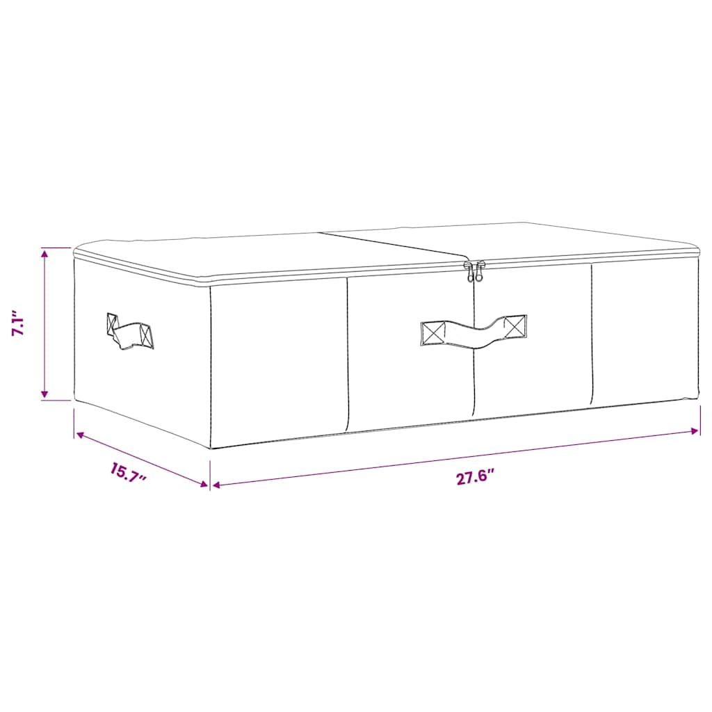 332907 vidaXL Storage Box Fabric 70x40x18 cm Cream