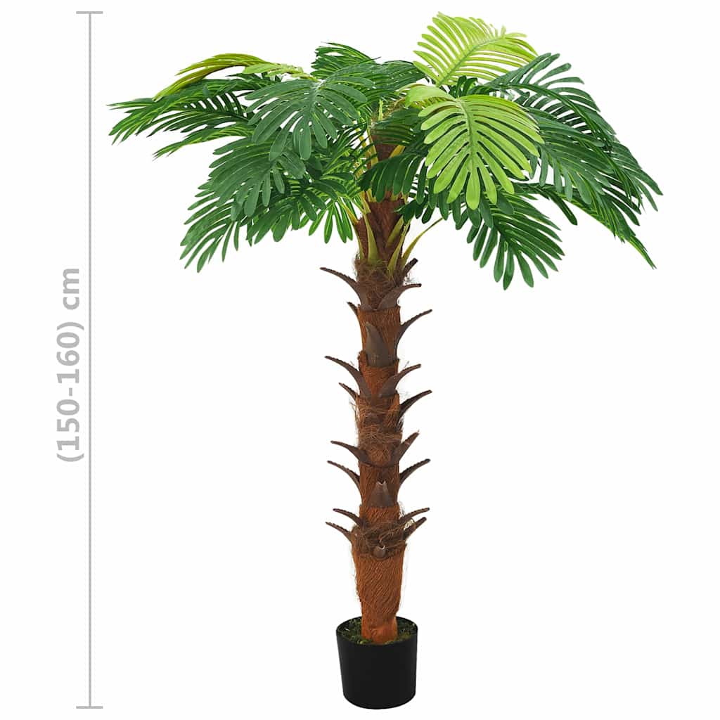 336308 vidaXL Artificial Cycas Palm with Pot 160 cm Green