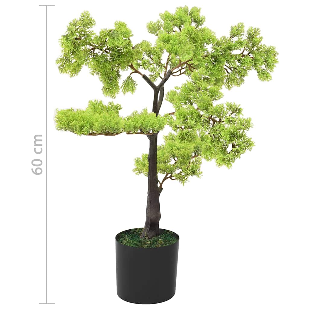 Artificial Cypress Bonsai with Pot 60 cm Green