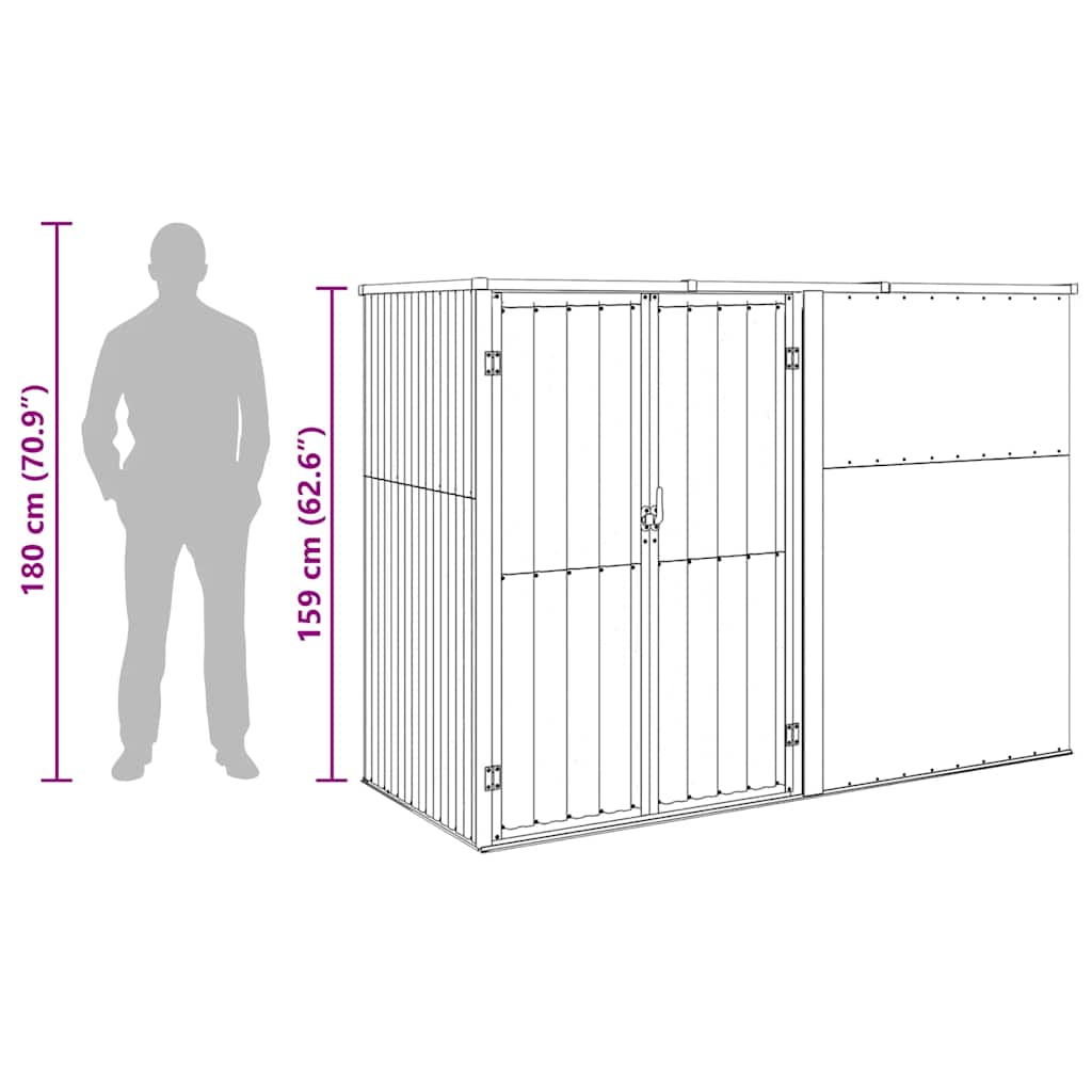 Tool Shed | Anthracite | Galvanised steel, metal | Large | Durable