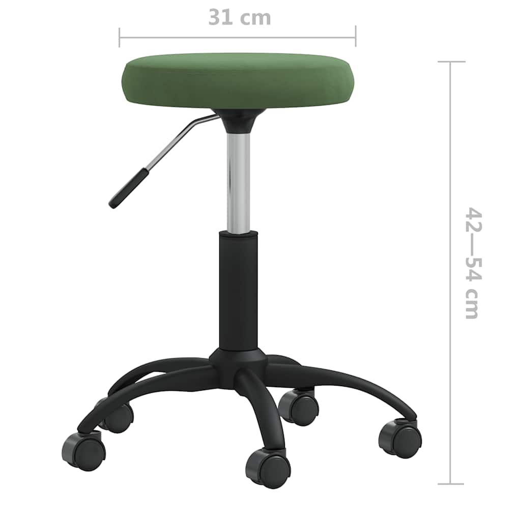 Office Swivel Chair Dark Green Velvet