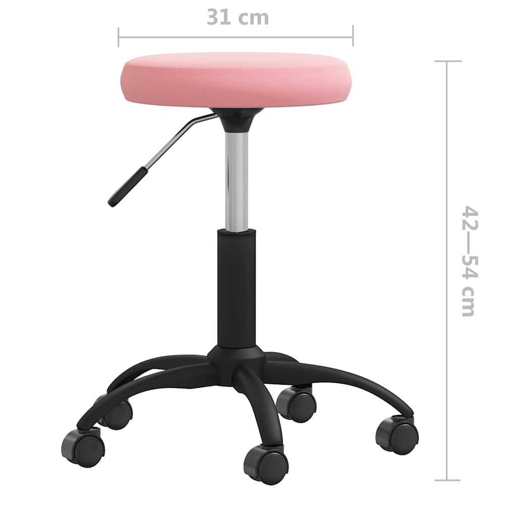 Office Swivel Chair Pink Velvet