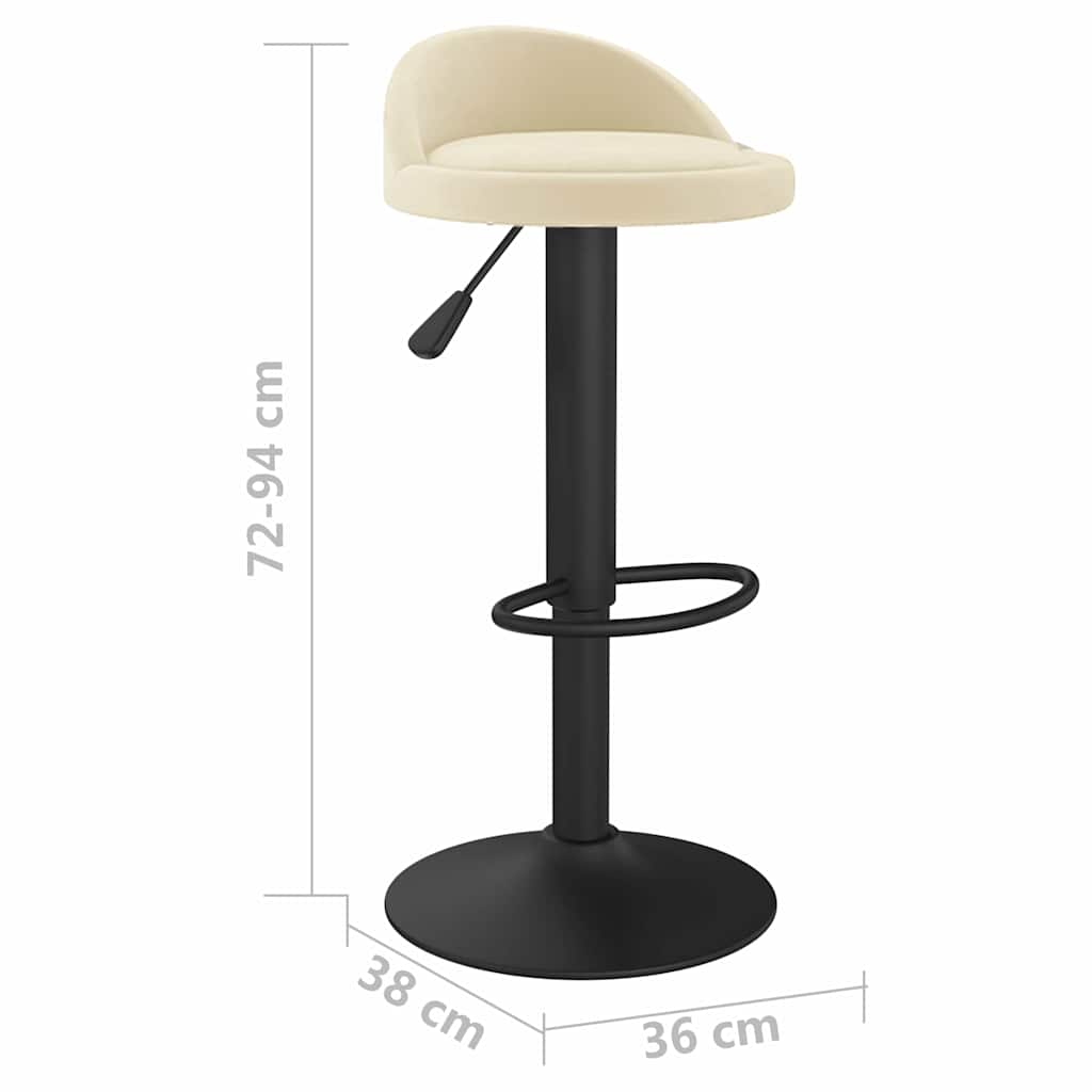 Bar Stool Cream Velvet