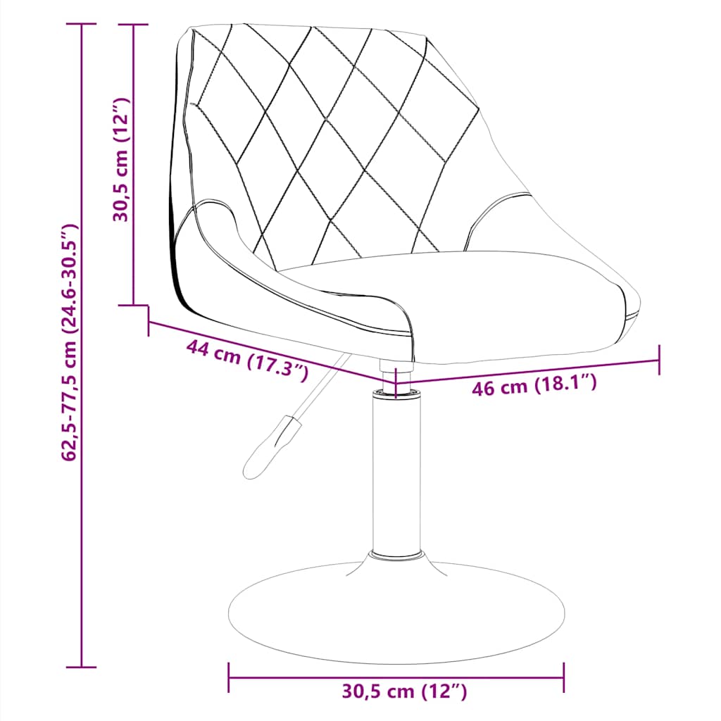 Swivel Dining Chairs 2 pcs Cream Velvet