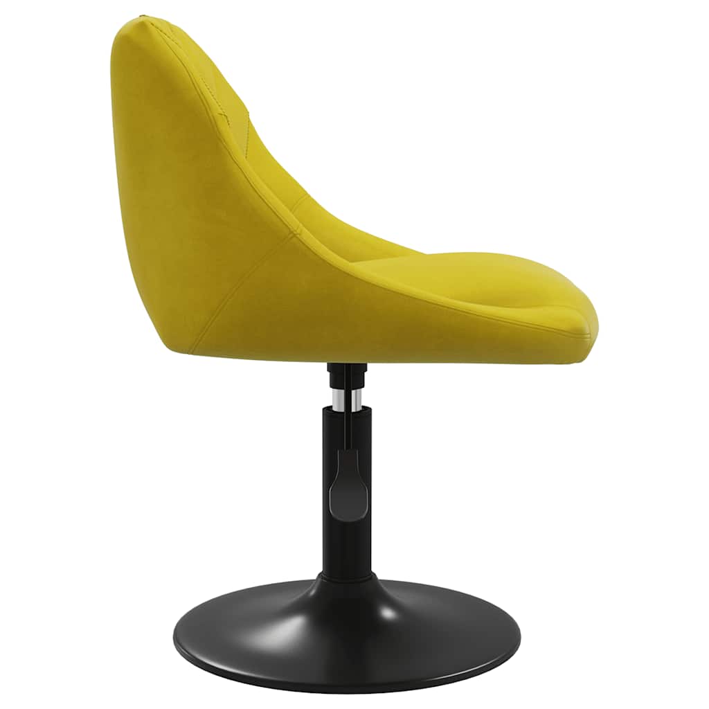 Swivel Dining Chairs 2 pcs Mustard Yellow Velvet
