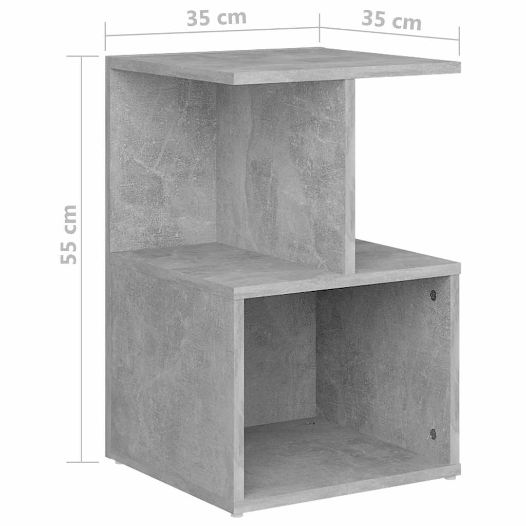 Bedside Cabinets 2 pcs Concrete Grey 35x35x55cm Engineered Wood
