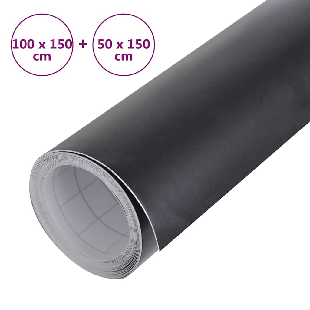210700 vidaXL Car Films 2 pcs Matt Black 100x150 cm+50x150 cm