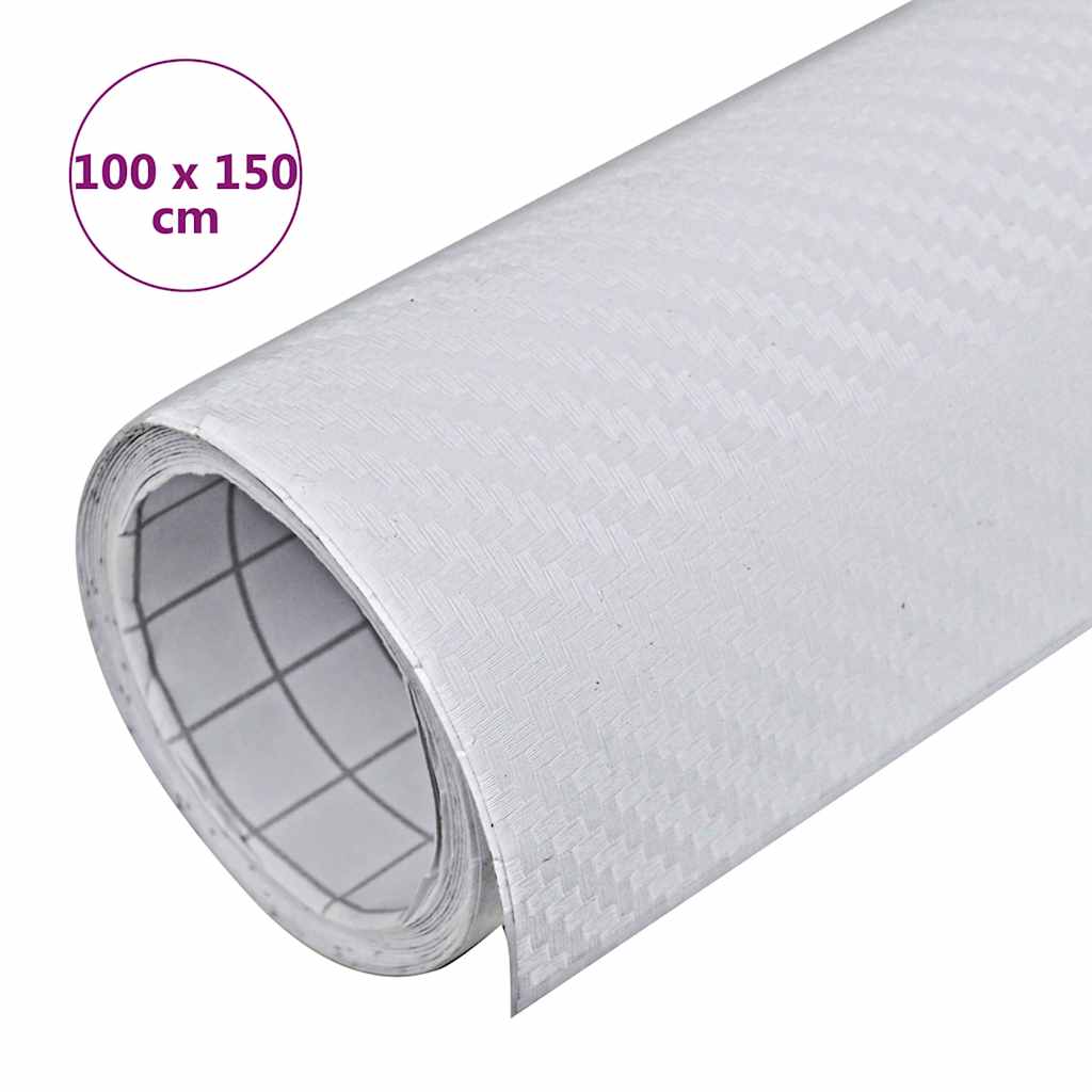 210717 vidaXL Car Film 3D White 100x150 cm