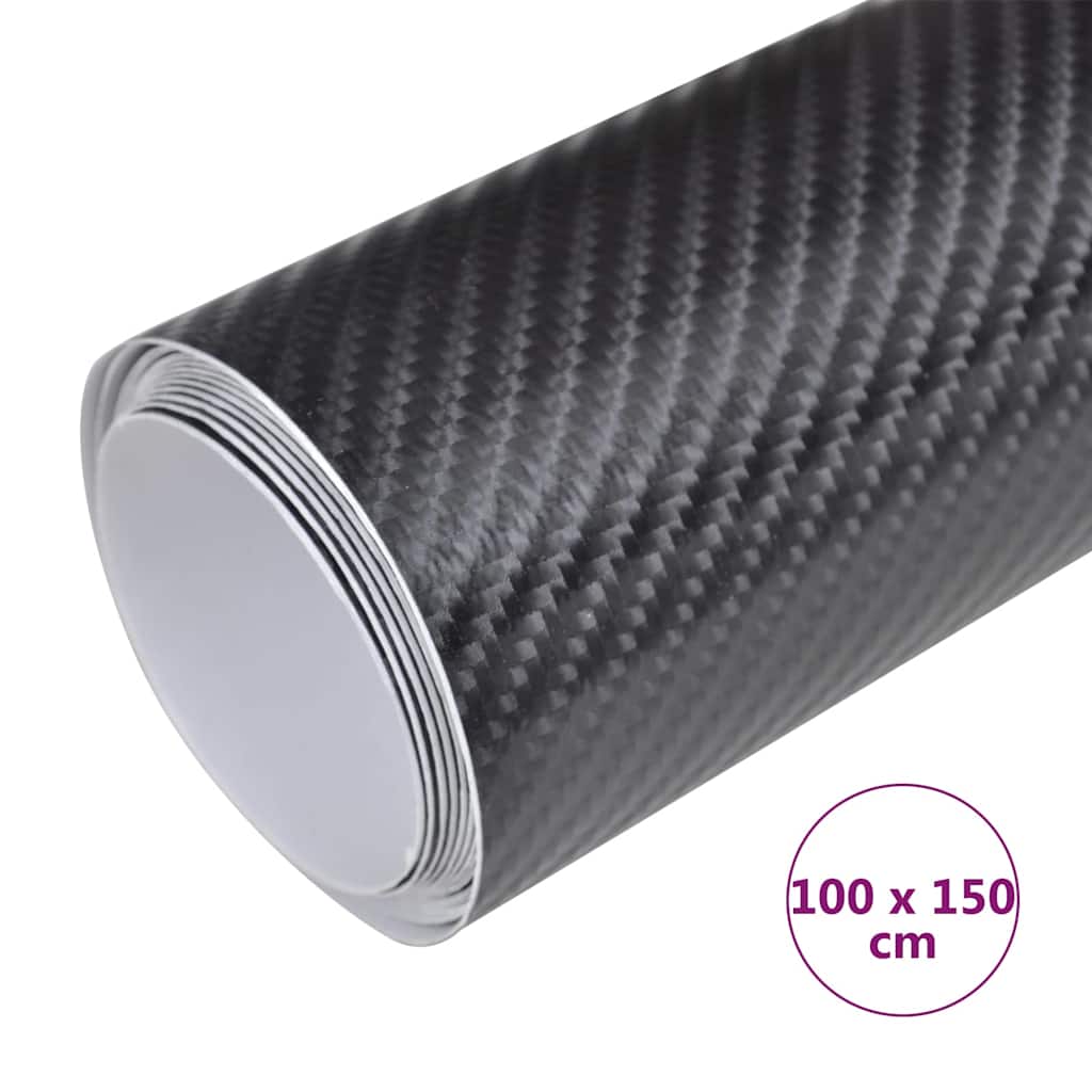 210720 vidaXL Car Film 4D Black 100x150 cm