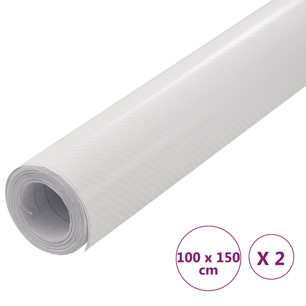 Car Films 2 pcs 4D White 100x150 cm