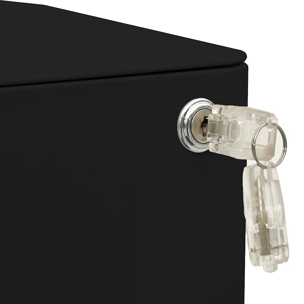 335984 vidaXL Mobile File Cabinet Black 30x45x59 cm Steel