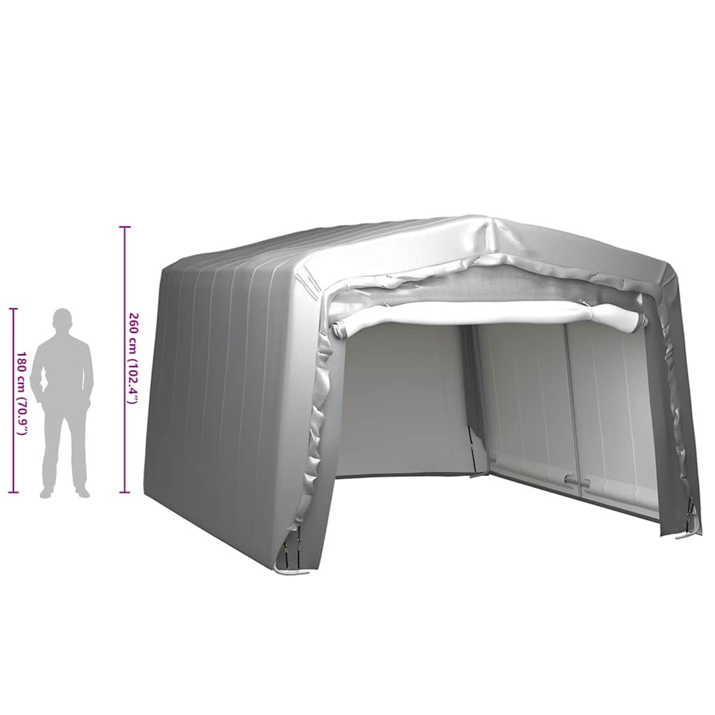 Storage Tent 370x370 cm Steel Grey